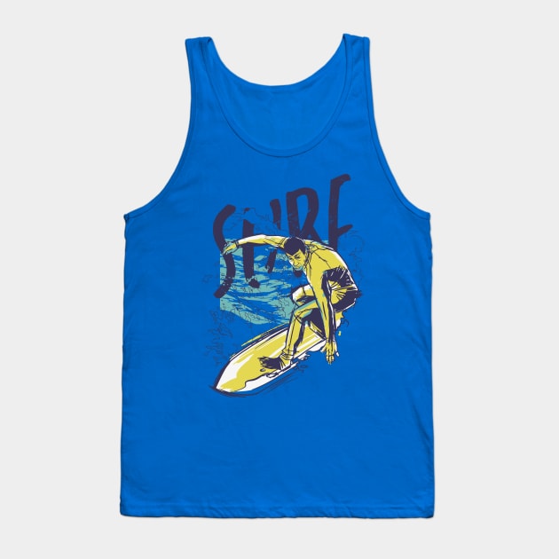 Surfer Tank Top by Catfactory